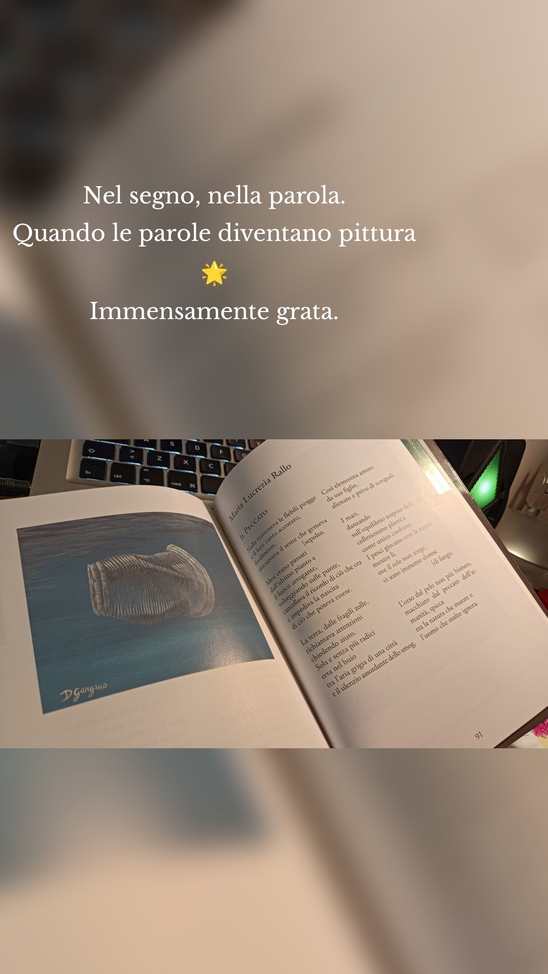 Nel segno, nella parola.
Quando le parole diventano pittura🌟
Immensamente grata.